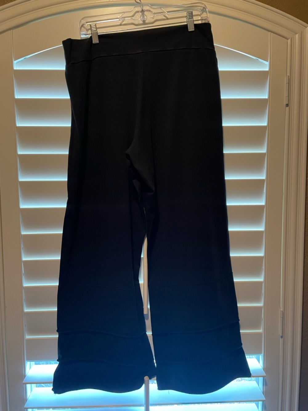 Black Wide-Leg Knit Pants